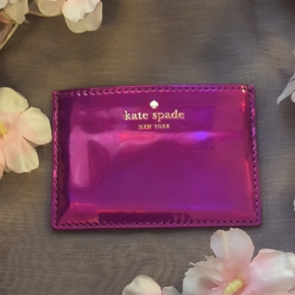 kate spade iridescent purple cardholder